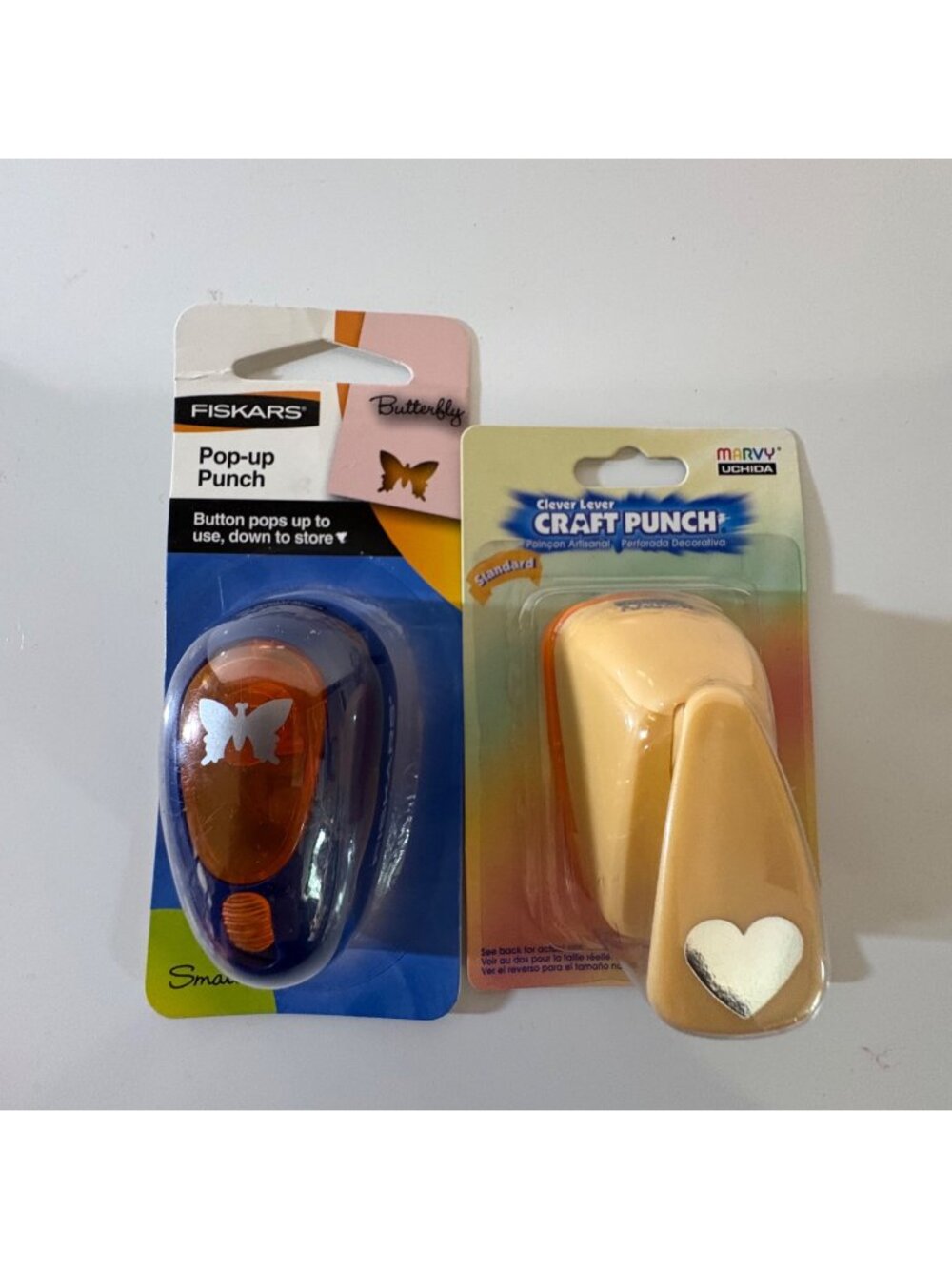 Fiskars Pop-Up Butterfly and Marvy Uchida Heart Punch Paper Crafts Scrapbooking